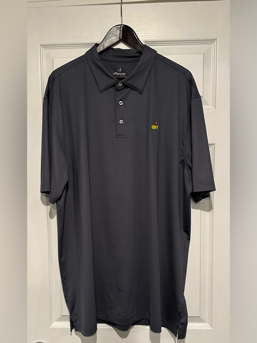 Men's Masters Tech polo, XXL Grey w/tone on tone pattern